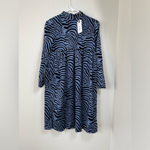 Vibe Dresses & Skirts - VIBE Blue and Black Zebra Print Dress Big Girl or Women's Size 14 NWT